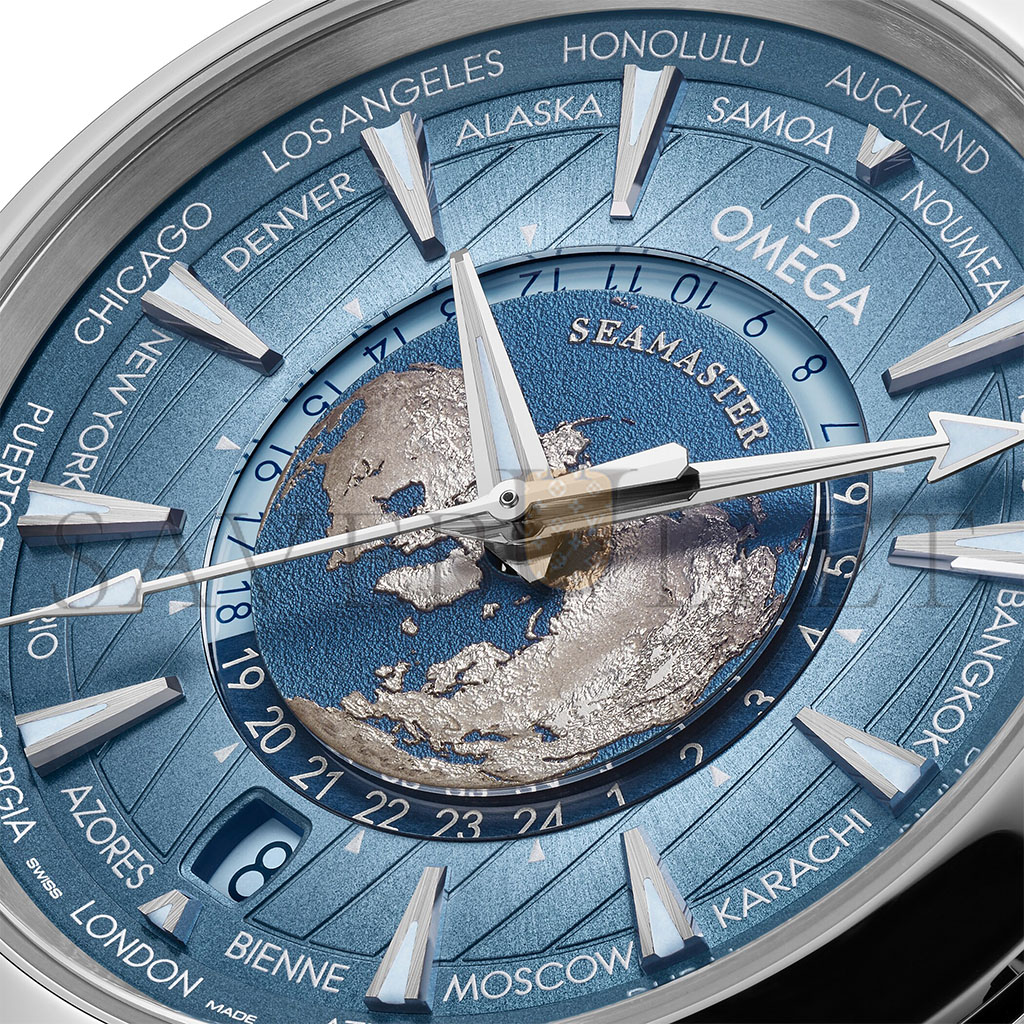 om**a seamaster aqua terra auT0matic blue dial watch 220.12.43.22.03.002